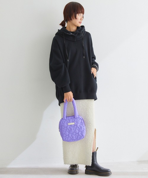 ELLEgirl（エルガール）の「フラワーキルトスクエアミニトート【ELLEgirl/エル ガール】（ハンドバッグ・レディース・パープル/ブラック/ライトグリーン・FREE）」の20枚目の写真