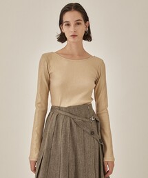 PUBLIC TOKYO | 2WAYグリッターリブトップ(Tシャツ/カットソー)