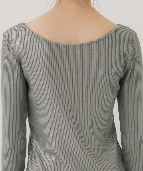 PUBLIC TOKYO(パブリックトウキョウ)の「2WAYグリッターリブトップ(Tシャツ/カットソー・レディース・ブラック/シルバー/ゴールド・FREE)」の21枚目の写真