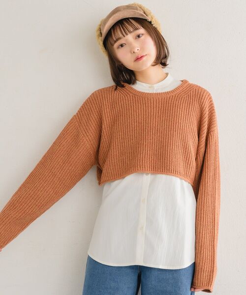 【セール】ショートMIXニットPO（ニット/セーター）｜RETRO GIRL（レトロガール）のファッション通販 ZOZOTOWN