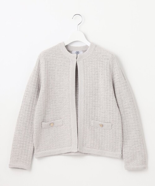 J.PRESS(ジェイプレス)の「【WEB限定カラーあり・洗える】TWEED ニット ジャケット(ノーカラージャケット・レディース・ブラック系5/ネイビー系5/ホワイト系5/ライトグレー系5・LARGE/MEDIUM)」の22枚目の写真