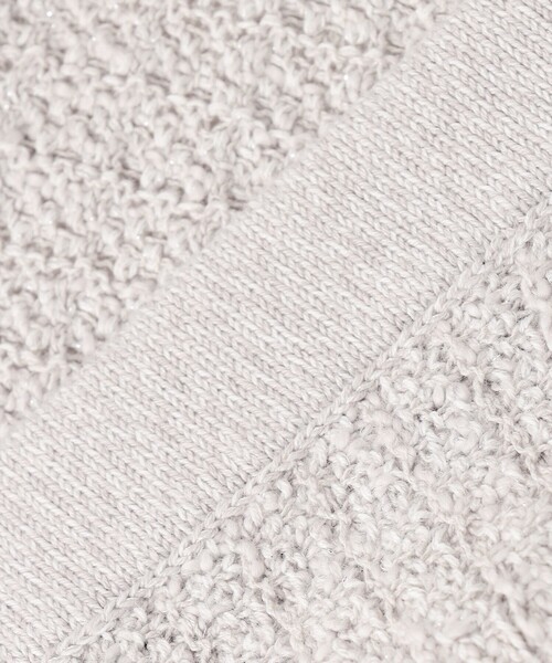 J.PRESS(ジェイプレス)の「【WEB限定カラーあり・洗える】TWEED ニット ジャケット(ノーカラージャケット・レディース・ブラック系5/ネイビー系5/ホワイト系5/ライトグレー系5・LARGE/MEDIUM)」の6枚目の写真