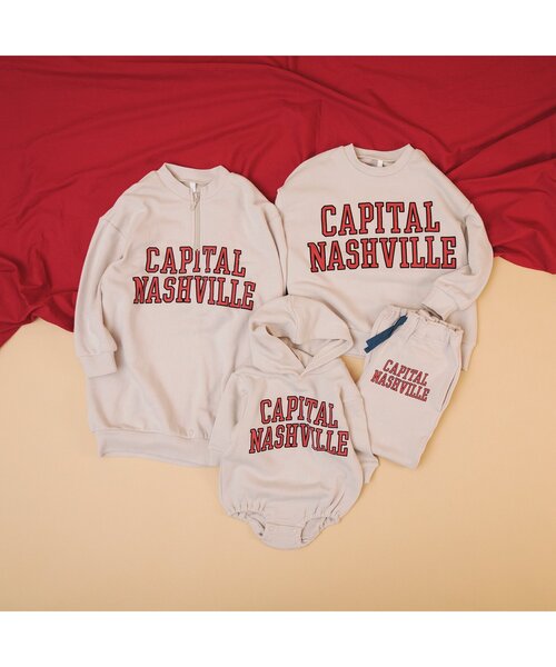 BREEZE（ブリーズ）の「【セットアップ可能】ヴィンテージカレッジパンツ（スウェットパンツ・キッズ・グレー/イエロー/ネイビー/チャコール/レインボー/キナリ・110/120/80/90/100/130/140）」の8枚目の写真