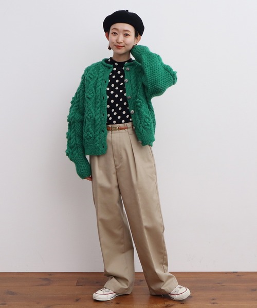 CHILD WOMAN(チャイルドウーマン)の「フライスドットプリント ハイネック長袖プルオーバー(Tシャツ/カットソー・レディース・キナリ/ブラック・FREE)」の20枚目の写真