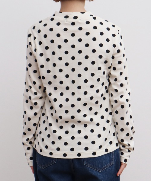 CHILD WOMAN(チャイルドウーマン)の「フライスドットプリント ハイネック長袖プルオーバー(Tシャツ/カットソー・レディース・キナリ/ブラック・FREE)」の8枚目の写真