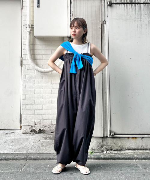 近年 エブール オールインワン ピンク ギャザー つなぎ ebure 近年 エブール オールインワン ピンク ギャザー つなぎ ebure