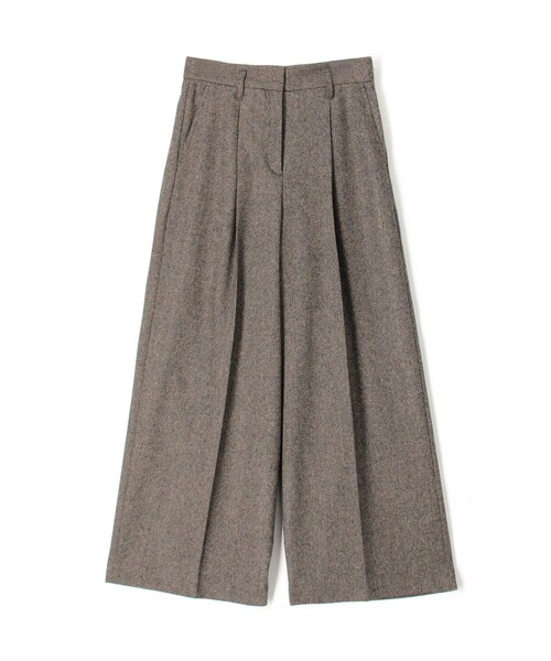 BALLSEY（ボールジィ）の「メランジカルゼ タックワイドパンツ（その他パンツ・レディース・グレー系その他/オレンジ系その他/ブラック系その他/ブラウン系その他/ブルー系その他/ブルー/ベージュ/ライトピンク/ダークブラウン/ブラウン・36/34/32）」の4枚目の写真