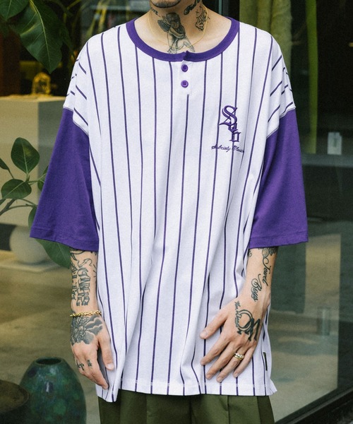 【セール】HENLY NECK BASEBALL TEE（Tシャツ/カットソー）｜Subciety（サブサエティ）