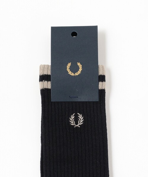 Ray BEAMS（レイビームス）の「FRED PERRY × Ray BEAMS / 別注 Tipped High Socks（ソックス/靴下・レディース・オフホワイト/ブラック・ONE SIZE）」の16枚目の写真
