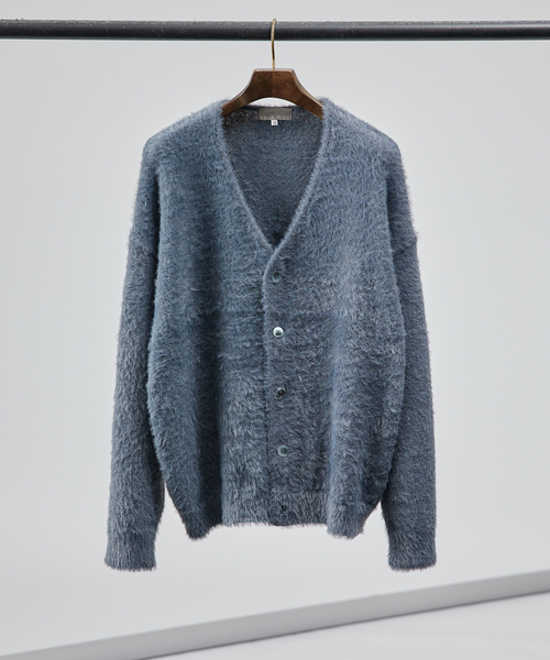 AH ABAHOUSE（エーエイチアバハウス）の「【AH ABAHOUSE】シャギー ニット カーディガン【ユニセックス】（カーディガン/ボレロ・メンズ・グリーン/ブラック/グレー・48/46）」の3枚目の写真