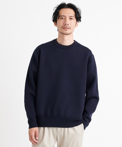 THE TOKYO（ザトウキョウ）の「【THE TOKYO/ザトウキョウ】 12G Ultimate Crew Neck Knit PO/12ゲージアルティメットクルーネックニットプルオーバー（ニット/セーター・メンズ・ホワイト/ブラック/ネイビー/ブラウン/グレイッシュベージュ・44/46/48）」の5枚目の写真