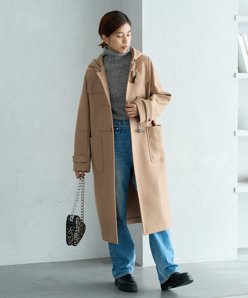 IENA（イエナ）の「ダッフルコート（ダッフルコート・レディース・キャメル/ネイビー・36/38）」の3枚目の写真