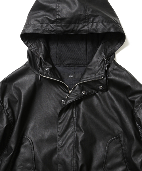 BEAMS(ビームス)の「VAPORIZE / フェイクレザー モッズコート(モッズコート・メンズ・ブラック/ホワイト・LARGE/MEDIUM)」の19枚目の写真