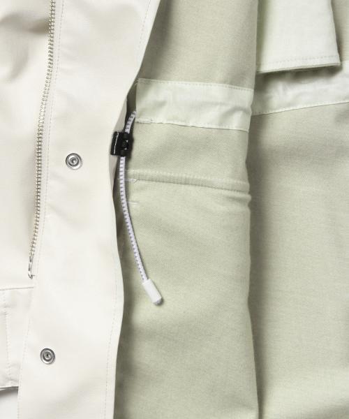 BEAMS(ビームス)の「VAPORIZE / フェイクレザー モッズコート(モッズコート・メンズ・ブラック/ホワイト・LARGE/MEDIUM)」の9枚目の写真