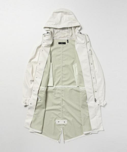 BEAMS(ビームス)の「VAPORIZE / フェイクレザー モッズコート(モッズコート・メンズ・ブラック/ホワイト・LARGE/MEDIUM)」の10枚目の写真