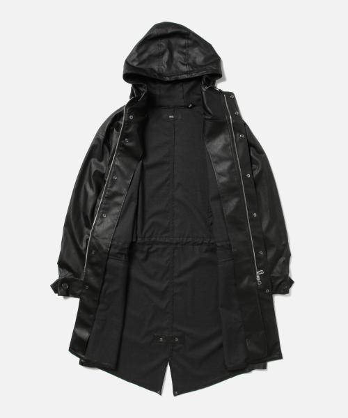 BEAMS(ビームス)の「VAPORIZE / フェイクレザー モッズコート(モッズコート・メンズ・ブラック/ホワイト・LARGE/MEDIUM)」の5枚目の写真