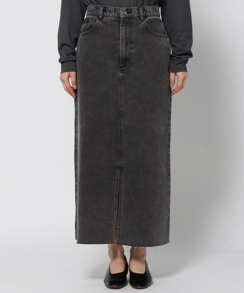 LEPSIM（レプシィム）の「丈変化デニムナロースカート　987462（スカート・レディース・インディゴブルー/ブラック系その他/ブルー系その他/スカイブルー・MEDIUM/LARGE）」の14枚目の写真