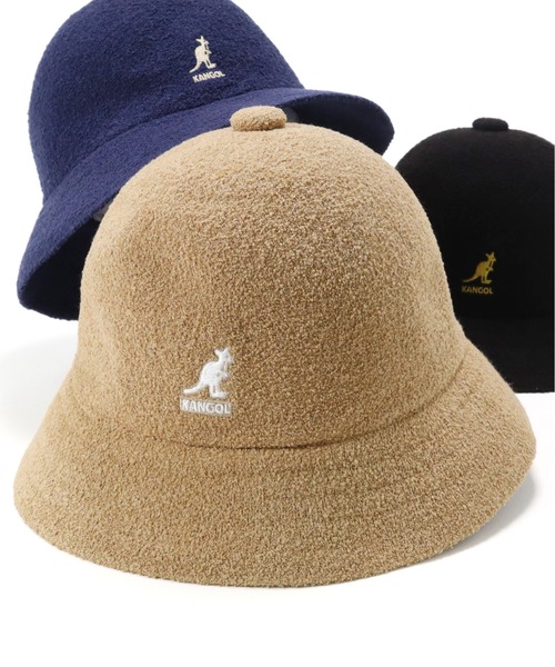 KANGOL（カンゴール）の「カンゴール ハット バミューダ カジュアル BERMUDA CASUAL KANGOL（ハット・メンズ・ブラック/ライトブルー/ピンク/レッド/ホワイト/ネイビー/ブルー/ブラック×ゴールド/ブラック×ブラック/ベージュ・MEDIUM/SMALL/LARGE/X-LARGE/XX-LARGE）」の5枚目の写真