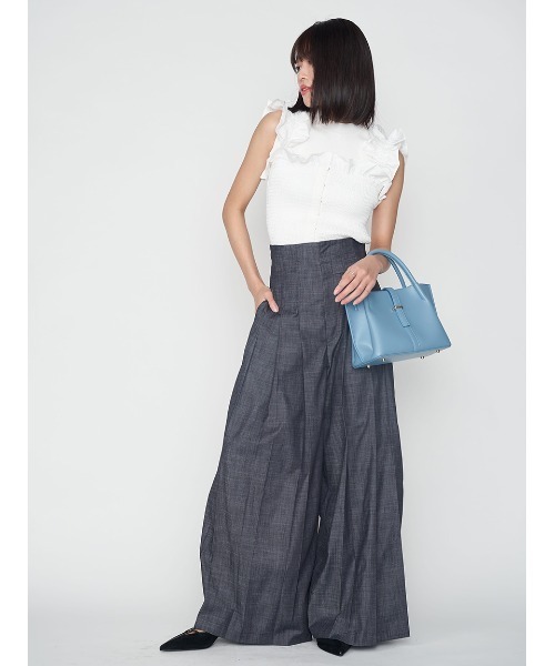 FRAY I.D（フレイアイディー）の「ベルトマルチトート（トートバッグ・レディース・ブルー/ベージュ/ホワイト・FREE）」の9枚目の写真