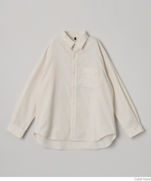 coca(coca)(コカ)の「メンズ オックスフォードシャツ(シャツ/ブラウス・メンズ・チャコール/アイボリー・M/L/XL)」の2枚目の写真