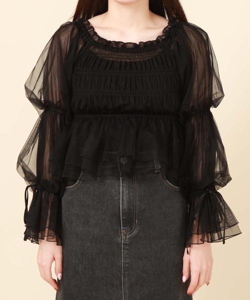 archives(アルシーヴ)の「【25ss】シャーリングオフショルチュールTOPS(シャツ/ブラウス・レディース・ブラック/アイボリー/グレー/モカ・MEDIUM)」の14枚目の写真