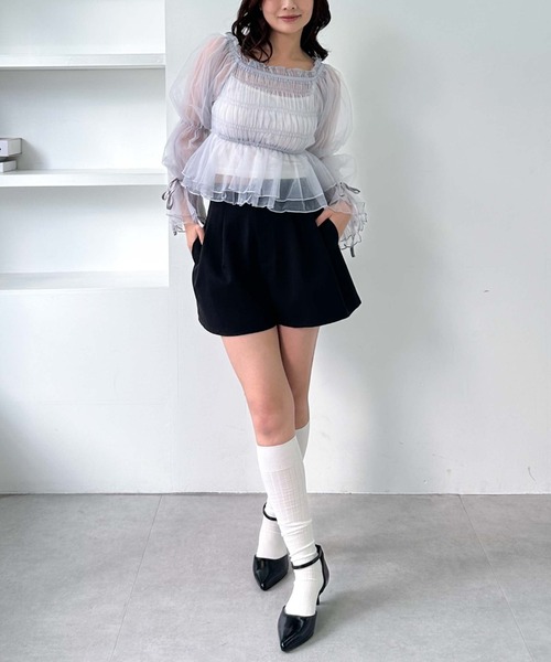 archives(アルシーヴ)の「【25ss】シャーリングオフショルチュールTOPS(シャツ/ブラウス・レディース・ブラック/アイボリー/グレー/モカ・MEDIUM)」の20枚目の写真