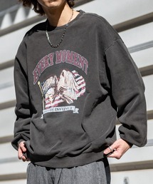 JOHN'S CLOSET | 【i】ヴィンテージグラフィックプリント オーバーサイズピグメント クルーネックスウェット(スウェット)