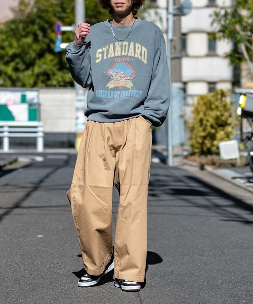 JOHN'S CLOSET（ジョンズクローゼット）の「【i】ヴィンテージグラフィックプリント オーバーサイズピグメント クルーネックスウェット（スウェット・メンズ・ブラック系2/グレー系2/グレー系3/ブラック系1/グレー系1/ブラック系3・LARGE/X-LARGE/MEDIUM）」の19枚目の写真