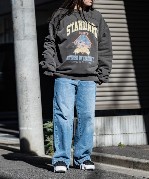 JOHN'S CLOSET（ジョンズクローゼット）の「【i】ヴィンテージグラフィックプリント オーバーサイズピグメント クルーネックスウェット（スウェット・メンズ・ブラック系2/グレー系2/グレー系3/ブラック系1/グレー系1/ブラック系3・LARGE/X-LARGE/MEDIUM）」の18枚目の写真