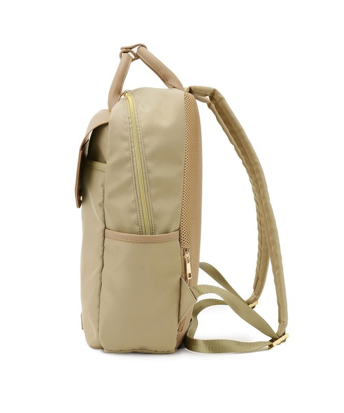 ROPE' PICNIC（ロペピクニック）の「【一部店舗限定】撥水加工リサイクルポリエステルコンビスクエアリュック 13L（バックパック/リュック・レディース・ブラック/ベージュ・FREE）」の5枚目の写真