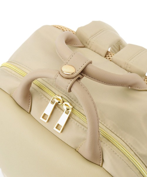 ROPE' PICNIC（ロペピクニック）の「【一部店舗限定】撥水加工リサイクルポリエステルコンビスクエアリュック 13L（バックパック/リュック・レディース・ブラック/ベージュ・FREE）」の8枚目の写真