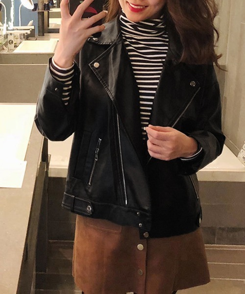 Miniministore（ミニミニストア）の「ライダーズジャケット ダブル レディース（ライダースジャケット・レディース・ブラック・L/M/XL）」の6枚目の写真