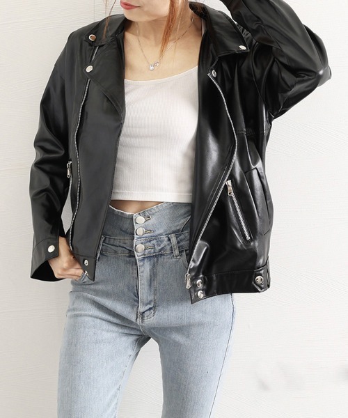 Miniministore（ミニミニストア）の「ライダーズジャケット ダブル レディース（ライダースジャケット・レディース・ブラック・L/M/XL）」の10枚目の写真