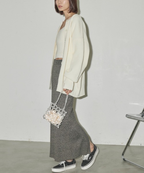 Auntie Rosa Holiday（アンティローザホリデー）の「ニットタイトスカート / サイズ展開あり（スカート・レディース・グレー系/ベージュ系/オレンジ/ブラック・SMALL/MEDIUM）」の19枚目の写真