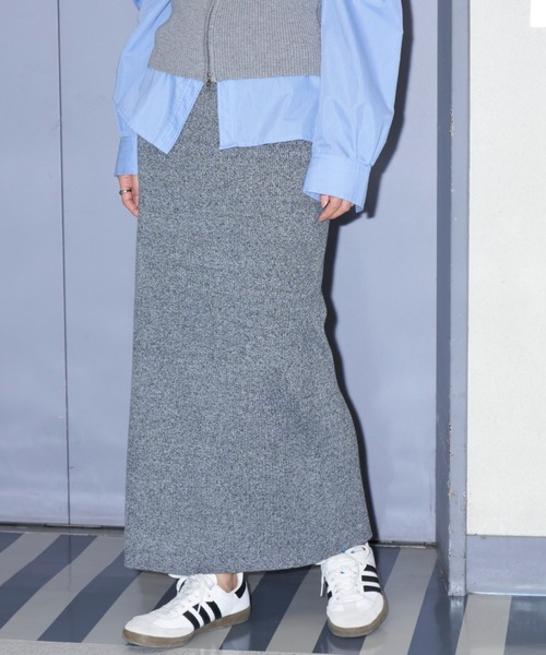 Auntie Rosa Holiday（アンティローザホリデー）の「ニットタイトスカート / サイズ展開あり（スカート・レディース・グレー系/ベージュ系/オレンジ/ブラック・SMALL/MEDIUM）」の5枚目の写真