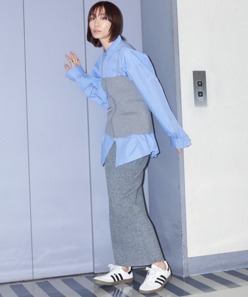 Auntie Rosa Holiday（アンティローザホリデー）の「ニットタイトスカート / サイズ展開あり（スカート・レディース・グレー系/ベージュ系/オレンジ/ブラック・SMALL/MEDIUM）」の11枚目の写真