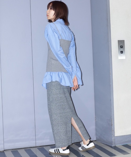 グレー系 ニット タイトスカート スピック＆スパン Spick & Span 《一部店舗+WEB限定予約