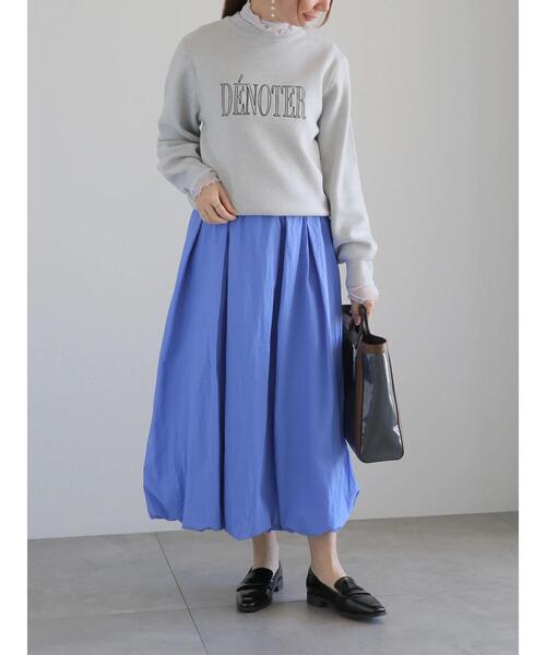 Te chichi(テチチ)の「アソート刺繍ロゴニット(ニット/セーター・レディース・グレー/ブラック/ネイビー/オフホワイト・F)」の13枚目の写真