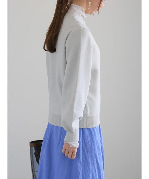 Te chichi(テチチ)の「アソート刺繍ロゴニット(ニット/セーター・レディース・グレー/ブラック/ネイビー/オフホワイト・F)」の7枚目の写真