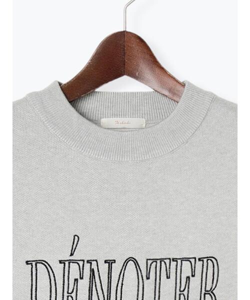 Te chichi(テチチ)の「アソート刺繍ロゴニット(ニット/セーター・レディース・グレー/ブラック/ネイビー/オフホワイト・F)」の18枚目の写真