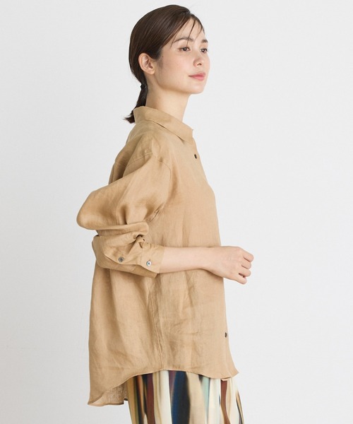 INED（イネド）の「リネンレギュラーカラーシャツ 《le lin