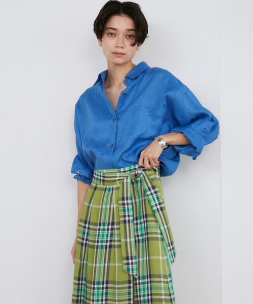 INED（イネド）の「リネンレギュラーカラーシャツ 《le lin
