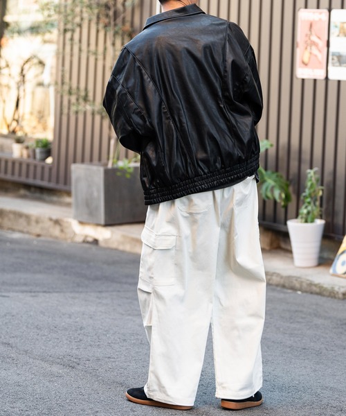 Ressaca(レサーカ)の「コットンストレッチツイル タックワイドストレート2Wayミリタリーカーゴイージーパンツ(カーゴパンツ・メンズ・ベージュ/ホワイト/ブラック/カーキ・XL/M/L)」の20枚目の写真