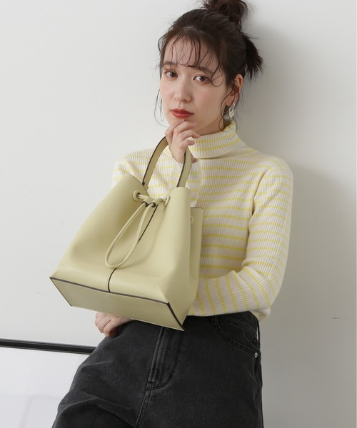 N.（N. Natural Beauty Basic）（エヌエヌナチュラルビューティーベーシック）の「◆バケット型ショルダーバッグ（ショルダーバッグ・レディース・ホワイト/ミント/ブラック・ﾌﾘ-）」の18枚目の写真