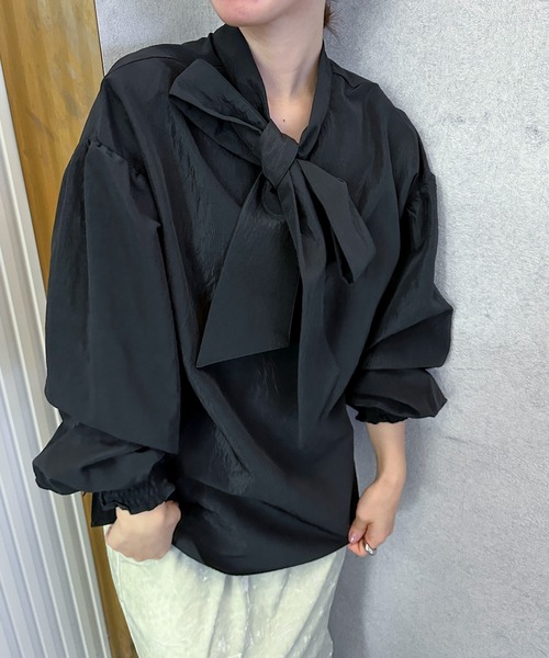 feepur(フェピュール)の「2wayボウタイブラウス(シャツ/ブラウス・レディース・ブラック/オフホワイト・MEDIUM)」の17枚目の写真