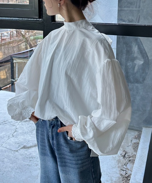 feepur(フェピュール)の「2wayボウタイブラウス(シャツ/ブラウス・レディース・ブラック/オフホワイト・MEDIUM)」の10枚目の写真