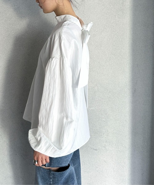 feepur(フェピュール)の「2wayボウタイブラウス(シャツ/ブラウス・レディース・ブラック/オフホワイト・MEDIUM)」の19枚目の写真