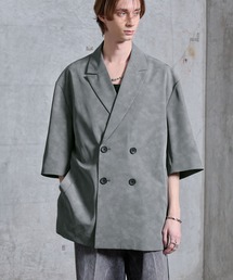 SERACE（セラス）の「【SERACE】Loose silhouette short sleeve double tailored jacket / ルーズシルエット半袖ダブルテーラードジャケット（テーラードジャケット）」