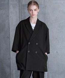 SERACE（セラス）の「【SERACE】Loose silhouette short sleeve double tailored jacket / ルーズシルエット半袖ダブルテーラードジャケット（テーラードジャケット）」