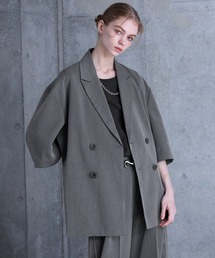 SERACE（セラス）の「【SERACE】Loose silhouette short sleeve double tailored jacket / ルーズシルエット半袖ダブルテーラードジャケット（テーラードジャケット）」